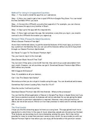 Deezer faq meaning