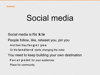 Your destination
• You need to publish fresh content regularly
• It needs to cater to your target audience

• It shouldn not be an island
 