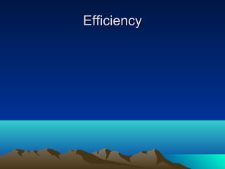 Efficiency
 