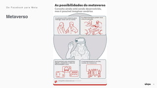 5
Metaverso
D e F a c e b o o k p a r a M e t a
 