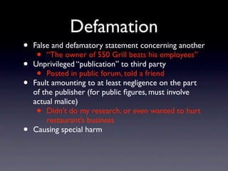 Defamation on the internet | KEY