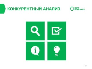 КОНКУРЕНТНЫЙ АНАЛИЗ

52

 