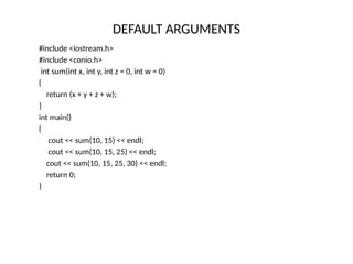 Understanding Default Arguments in C++ Functions for Efficient Coding ...