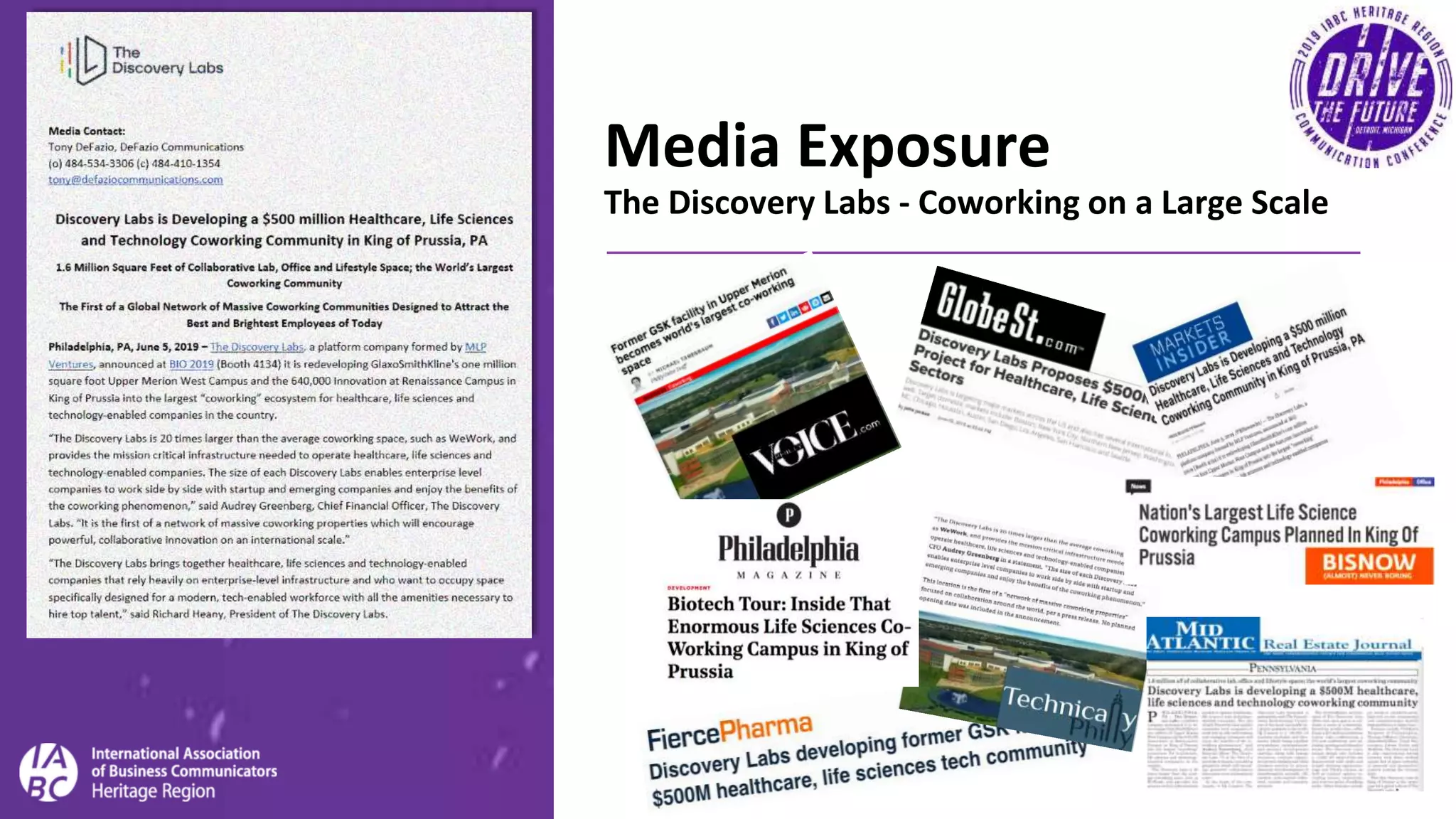 Media Exposure
The Discovery Labs - Coworking on a Large Scale
 