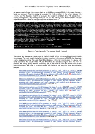Time-Based Blind SQL Injection Using Heavy Queries | PDF