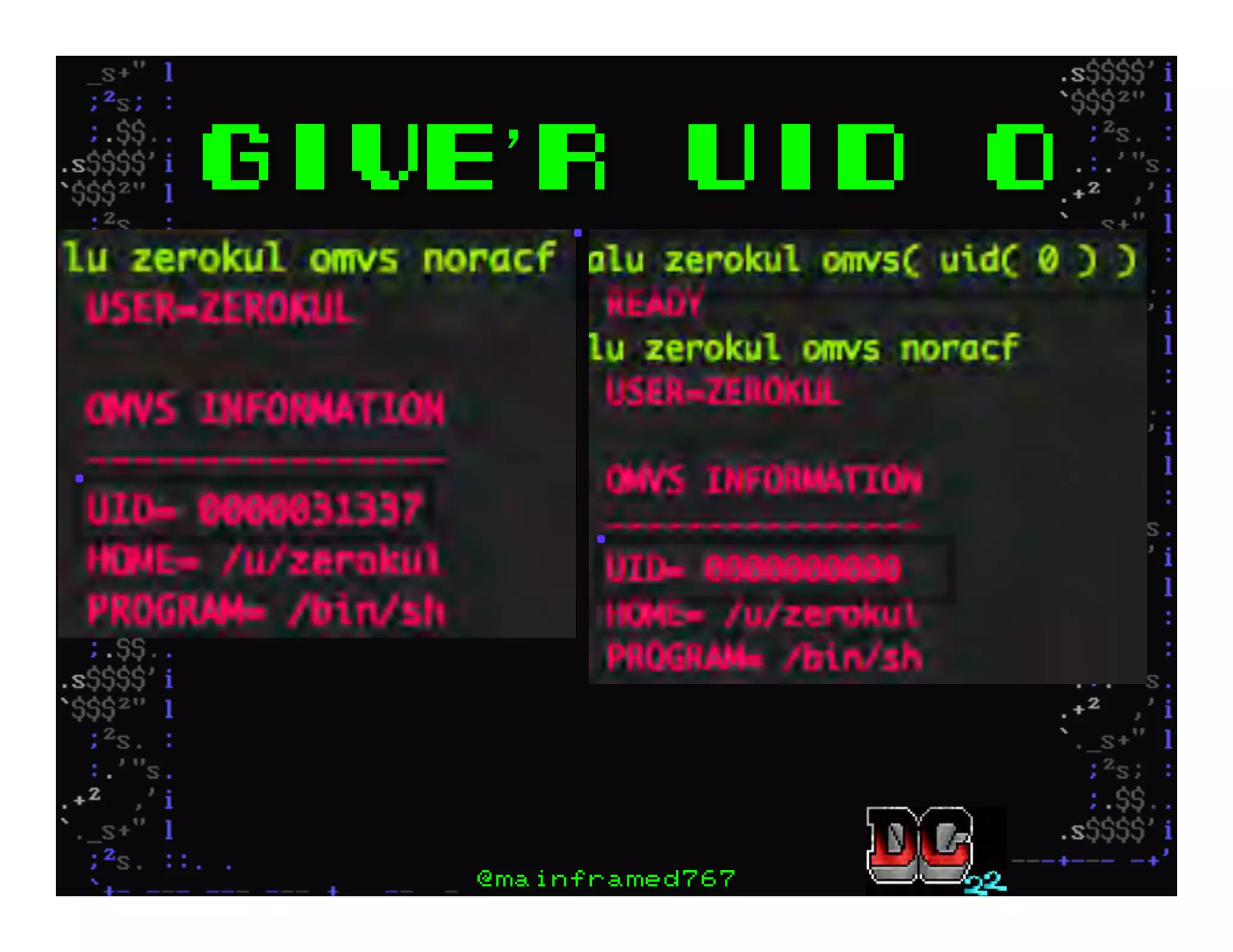 Give r UID 0
@mainframed767
 