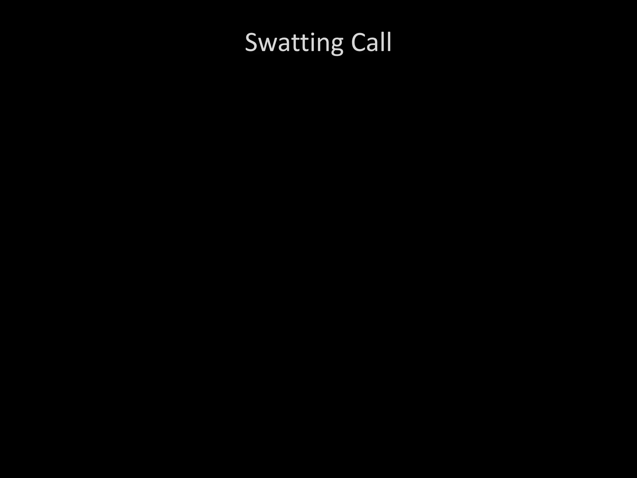 Swatting Call
 