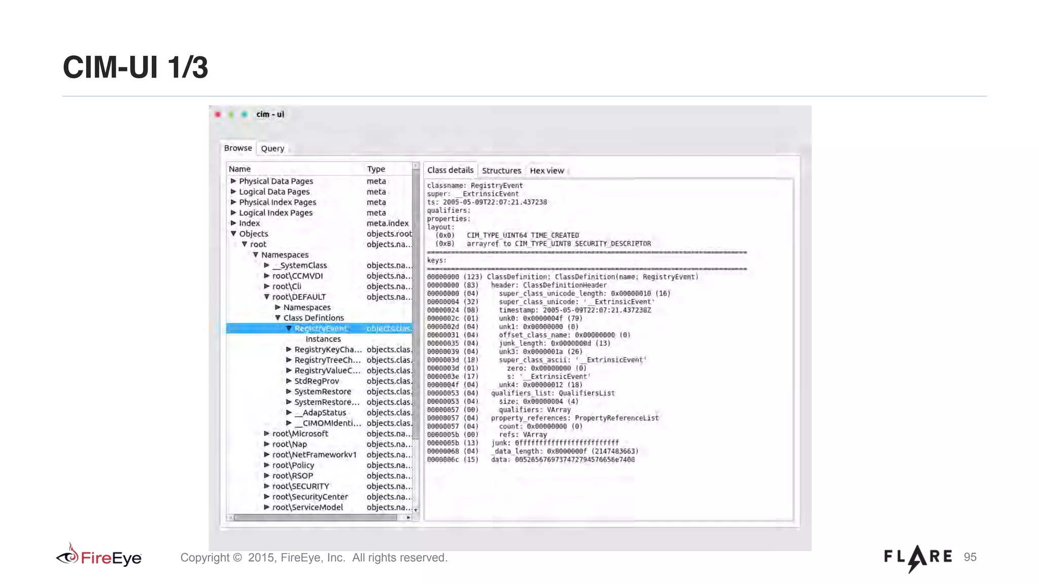 95Copyright © 2015, FireEye, Inc. All rights reserved.
CIM-UI 1/3
 