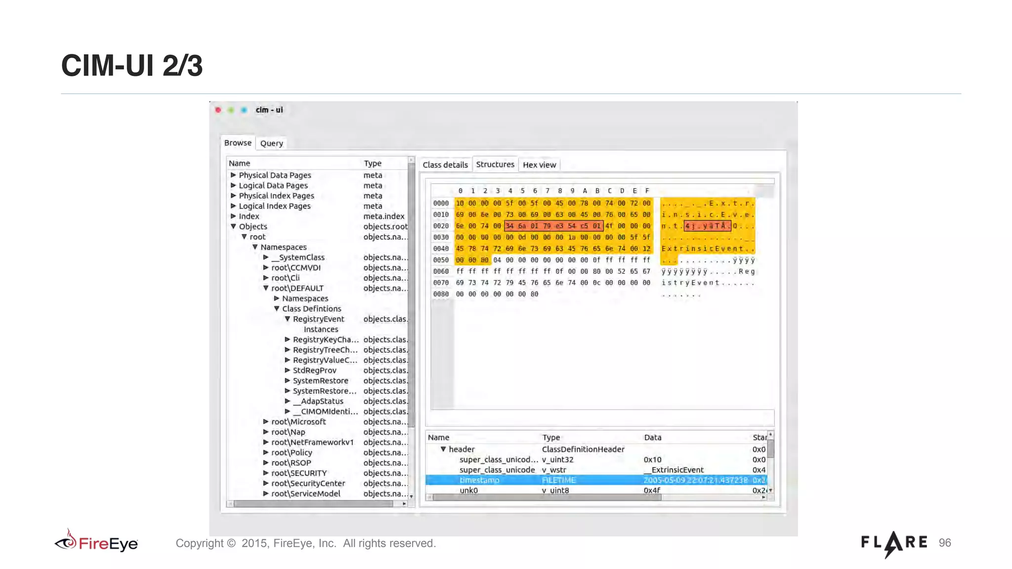 96Copyright © 2015, FireEye, Inc. All rights reserved.
CIM-UI 2/3
 