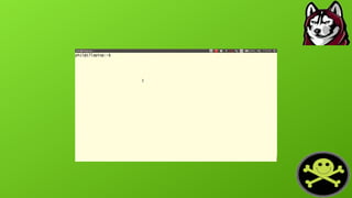 Making the exported drive writable
●
For after you kill any anti-virus! (DFIU)
#!/bin/bash
# these variables are used to e...