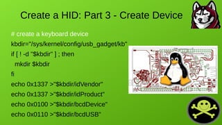HID Report Descriptor Detail
0501 // usage page
0906 // usage (keyboard)
a101 // collection (application)
0507 // usage pa...