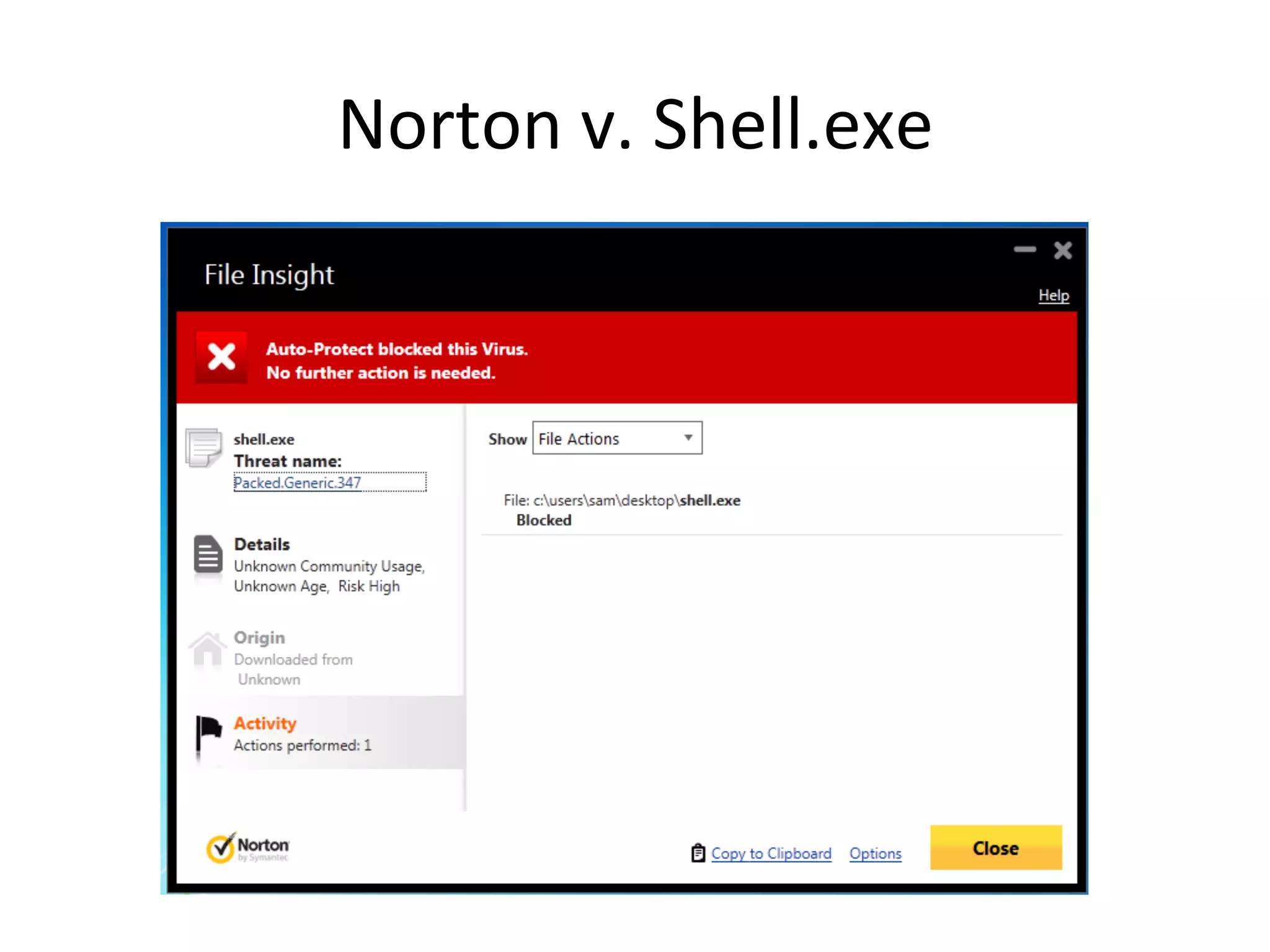 Norton$v.$Shell.exe$
 