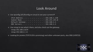 DEF CON 24 - Grant Bugher - Bypassing captive portals