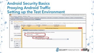 Android Security Basics
Proxying Android Traffic
Setting up the Test Environment
 