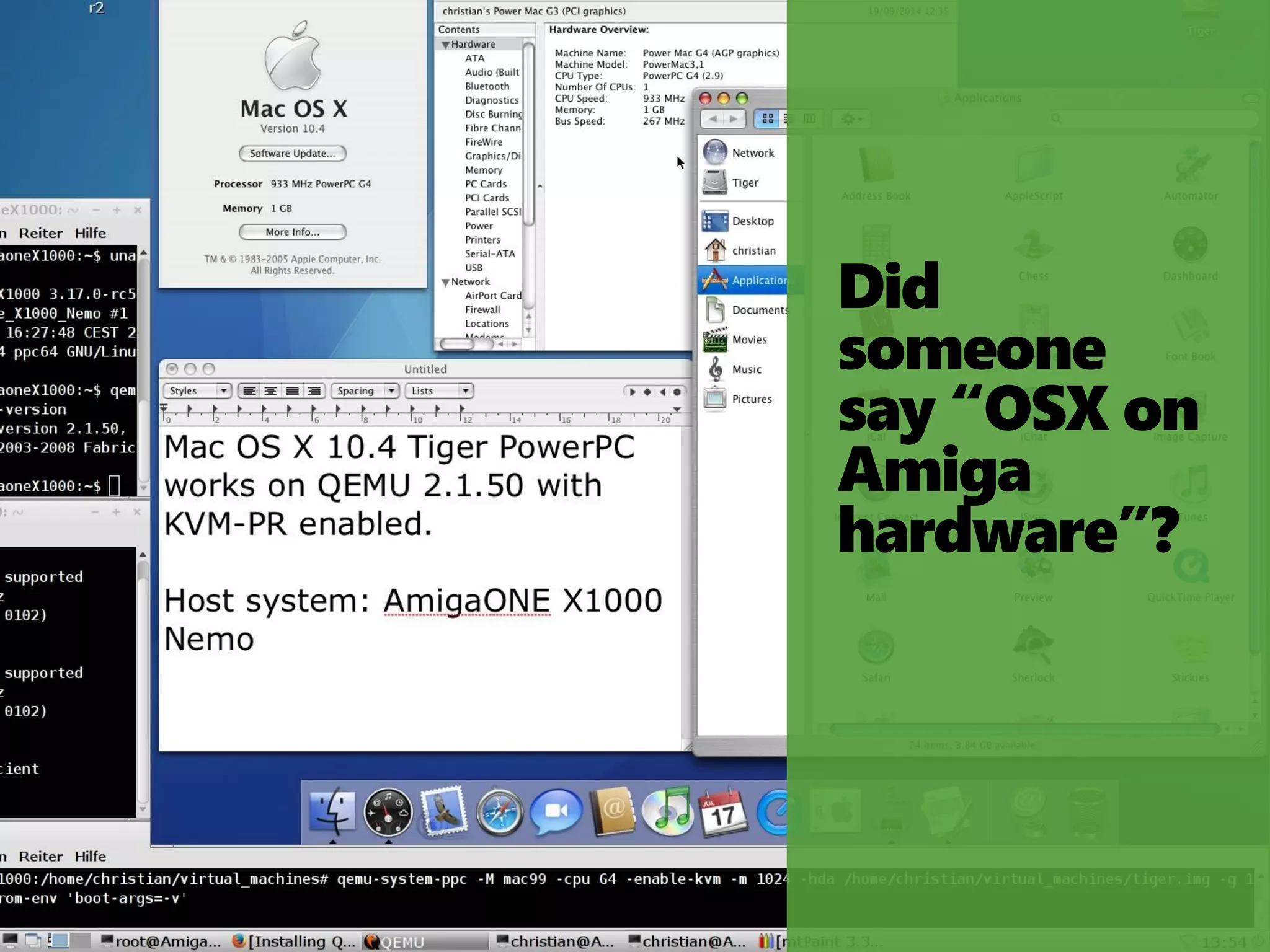 Did
someone
say “OSX on
Amiga
hardware”?
 