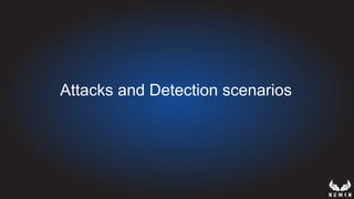 Attacks and Detection scenarios
 