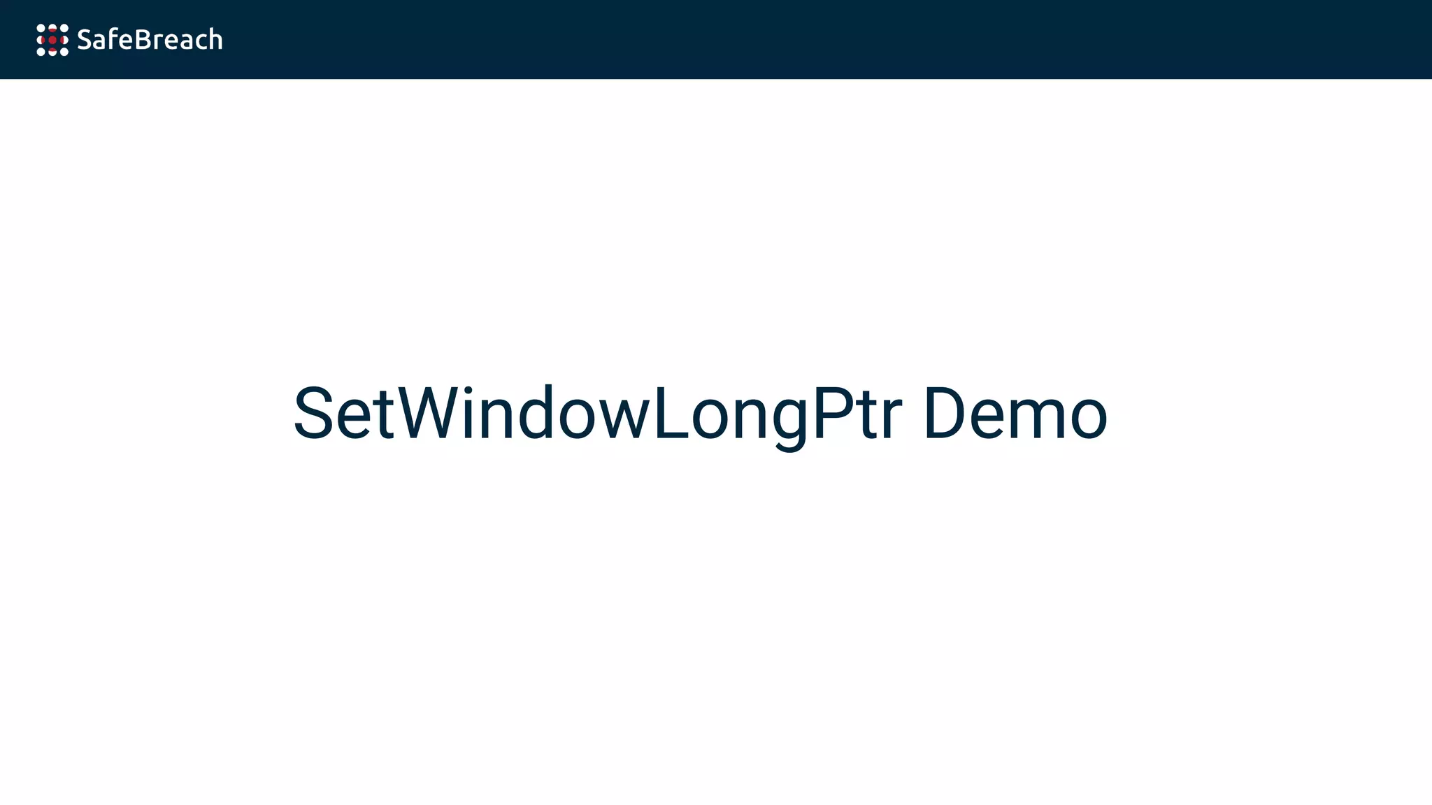 SetWindowLongPtr Demo
 