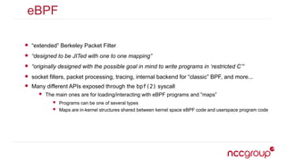 DEF CON 27 - JEFF DILEO - evil e bpf in depth | PDF