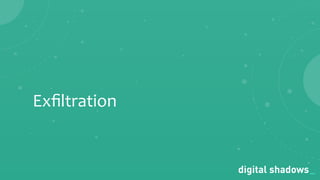 Commercial in Conﬁdence· www.digitalshadows.com
Exﬁltration
 