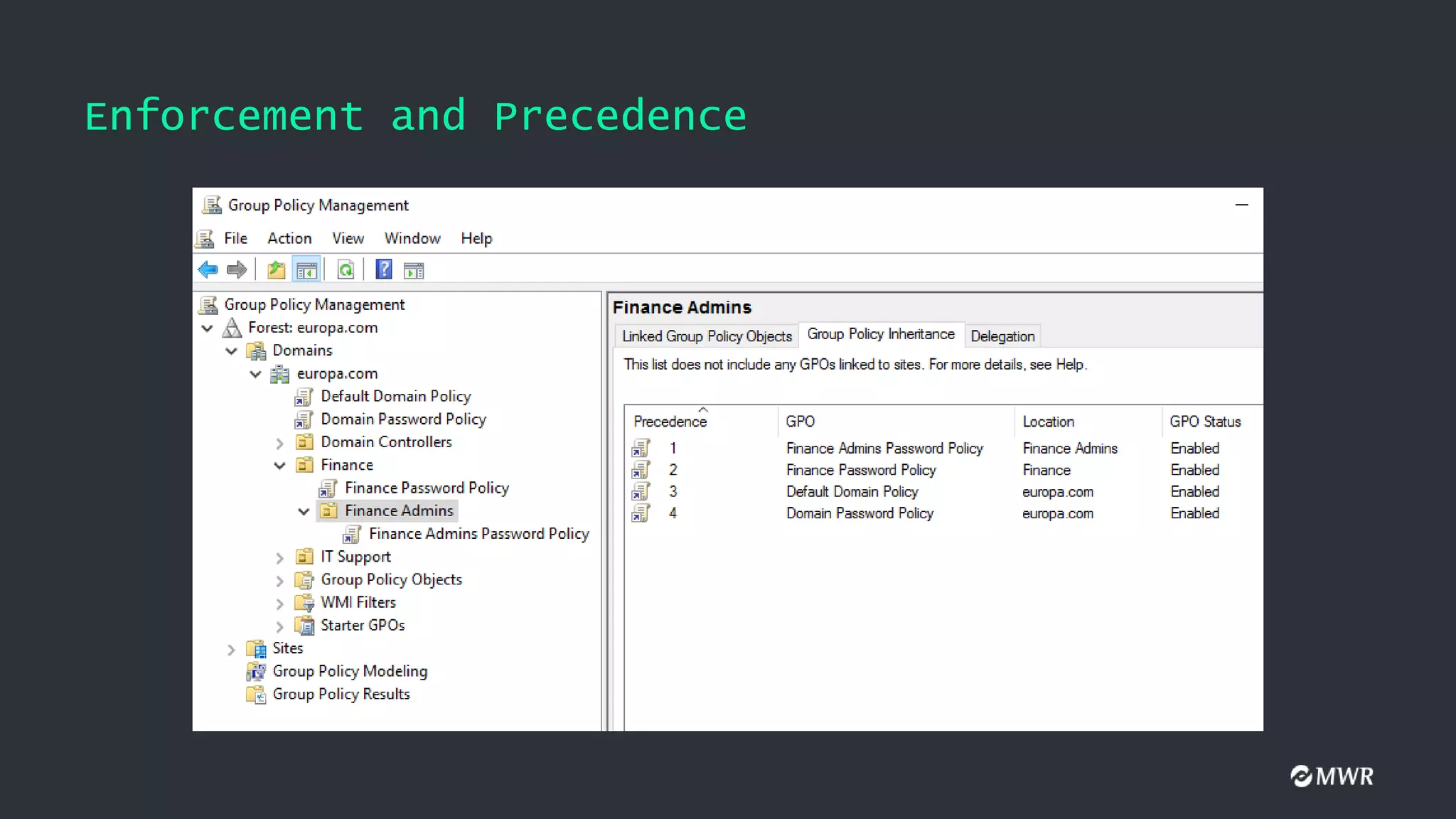 Enforcement and Precedence
 