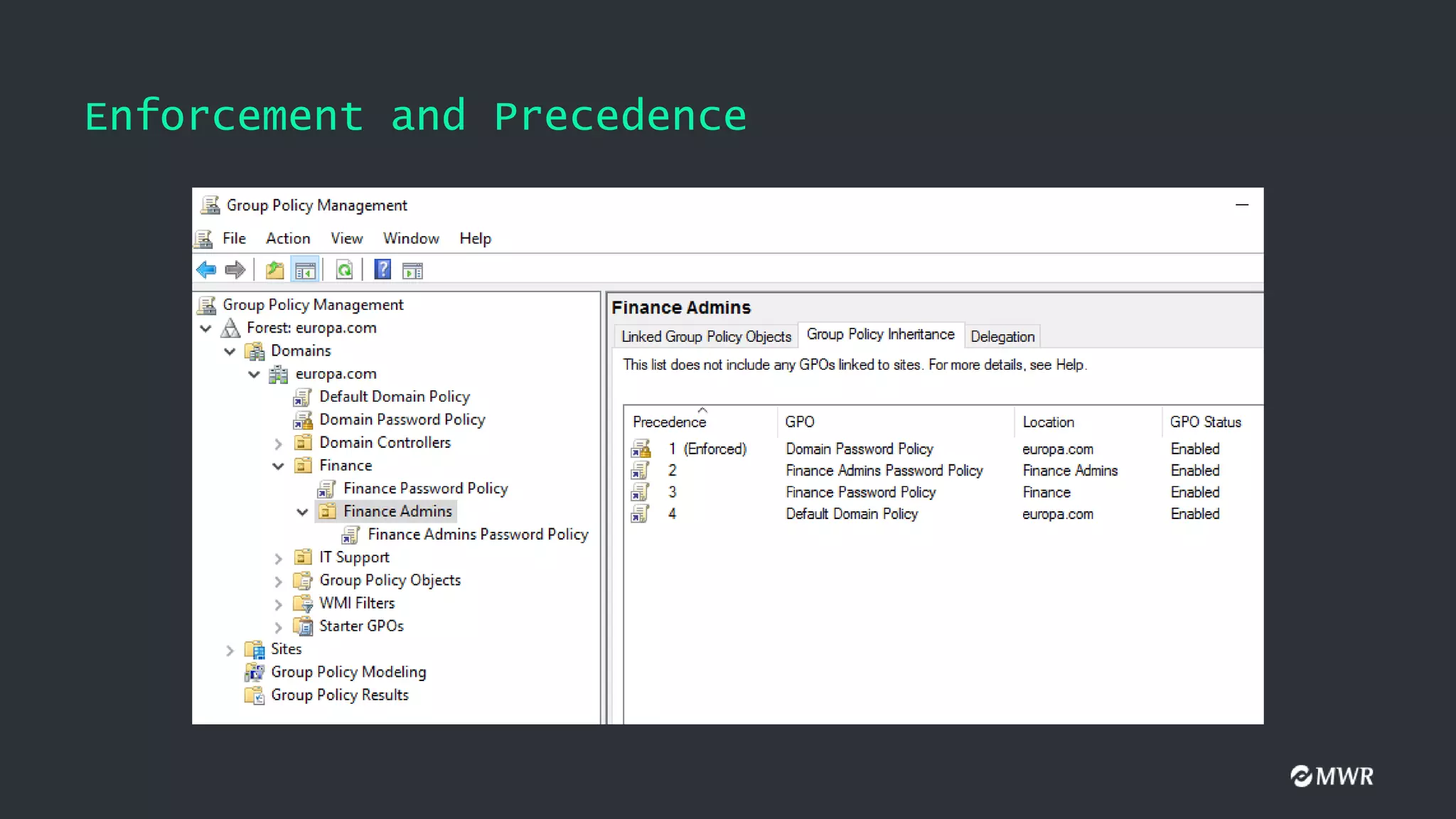 Enforcement and Precedence
 