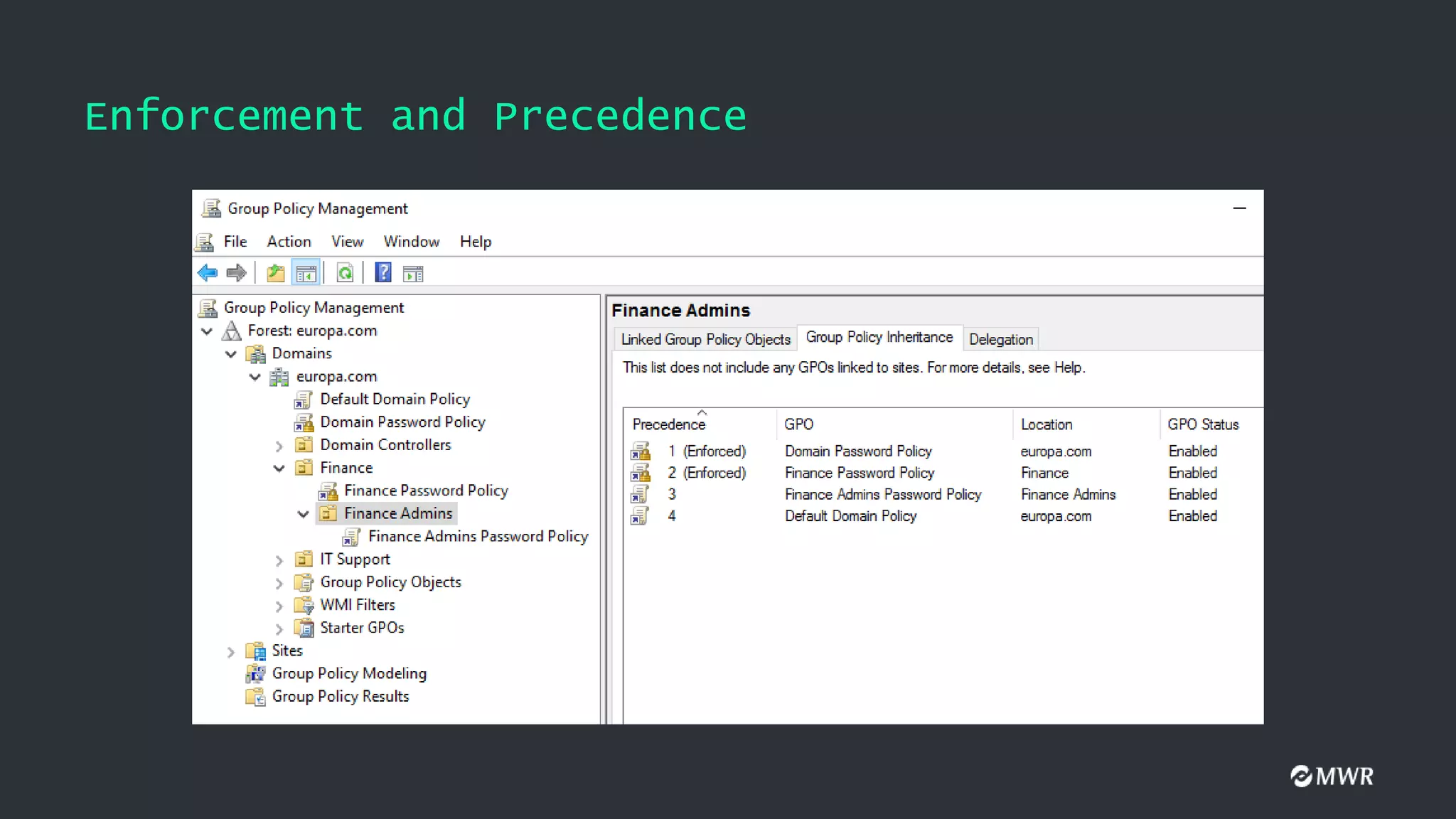 Enforcement and Precedence
 