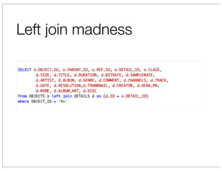 Left join madness
 