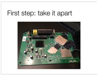First step: take it apart
 