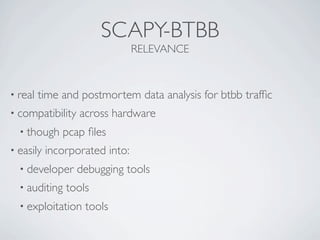 DefCon 2012 - Bluetooth Monitoring With SCAPY | PPT
