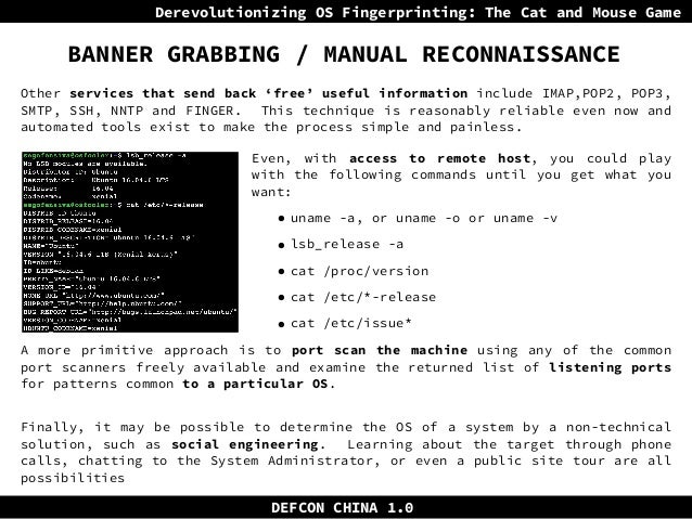 Derevolutionizing Os Fingerprinting The Cat And Mouse Game