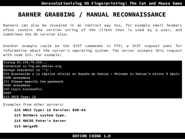 Derevolutionizing Os Fingerprinting The Cat And Mouse Game