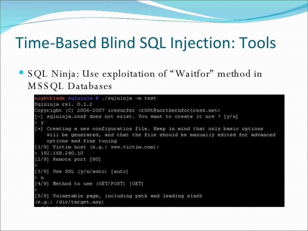 Time based blind sql injection using heavy queries