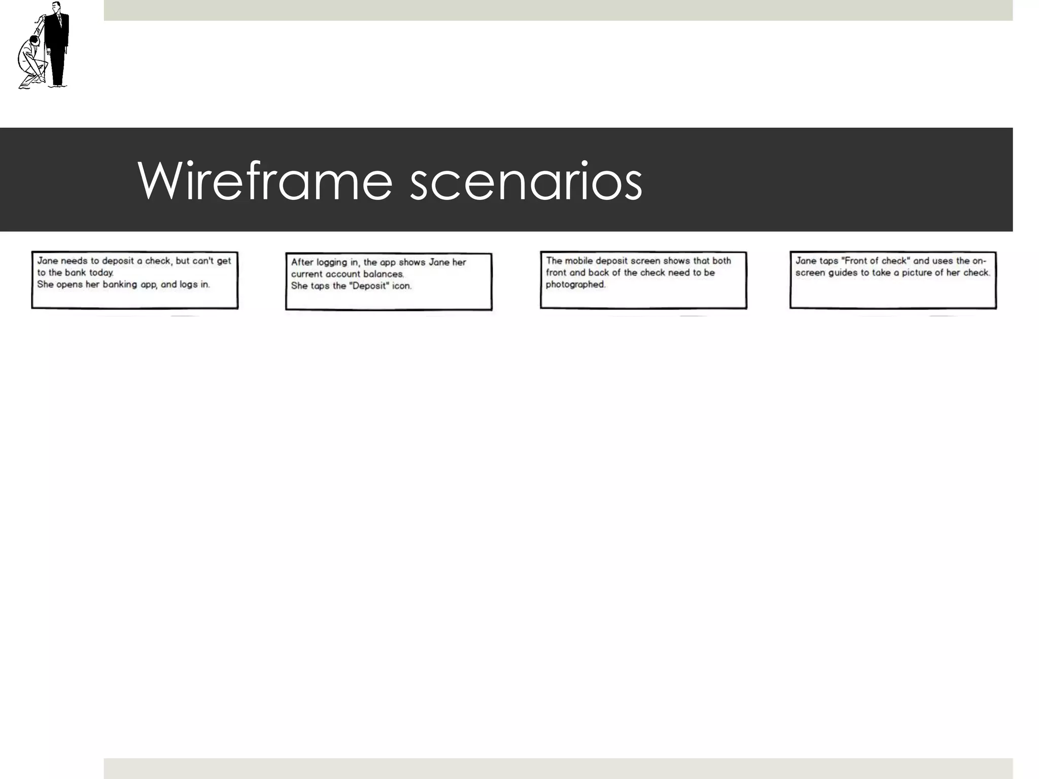 Wireframe scenarios
 