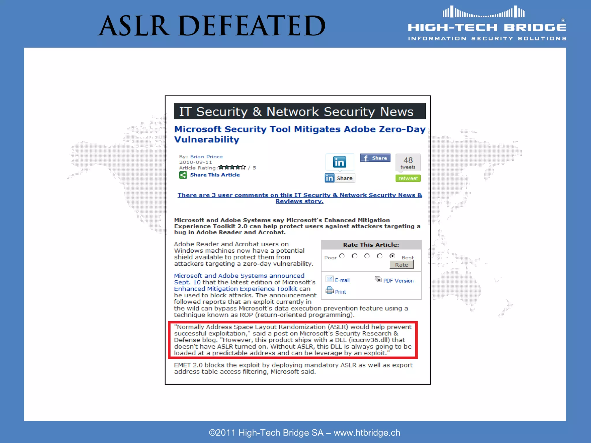 Defeating Data Execution Prevention and ASLR in Windows | PPT