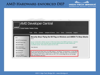Defeating Data Execution Prevention and ASLR in Windows | PDF
