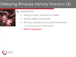 Defeating Windows memory forensics | PDF