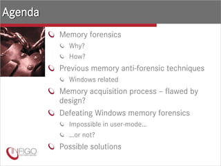 Defeating Windows memory forensics | PDF