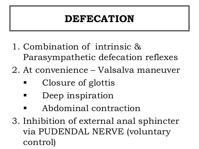 Defecation reflex