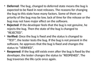 Software Testing defect management PPT slides | PPTX