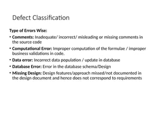 Software Testing defect management PPT slides | PPTX