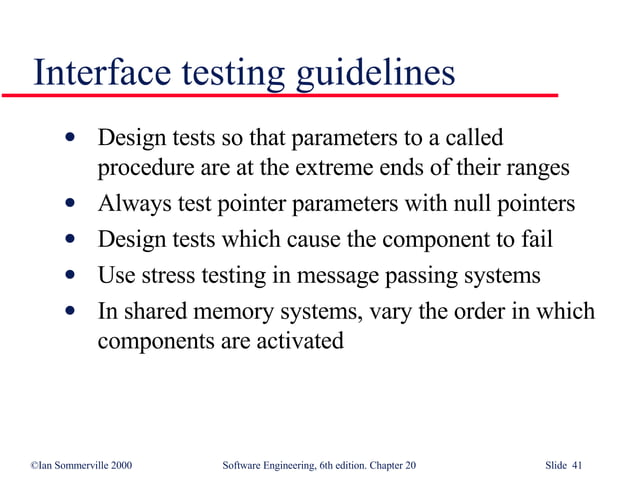 Defect Testing in Software Engineering SE20