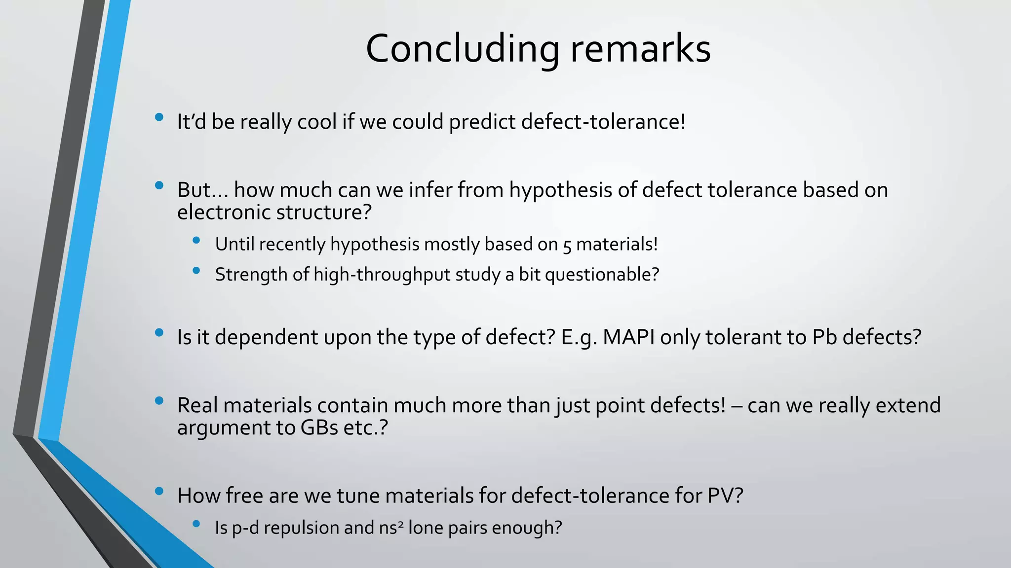 Defect tolerance | PPTX