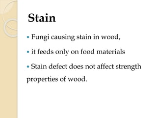 Stain Defect Definition Defect and decay in woods | PPTX