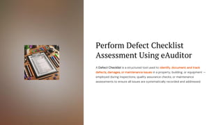 Defect Checklist Assessment with eAuditor Audits and inspections.pdf