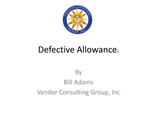 Defective Allowance | PPTX