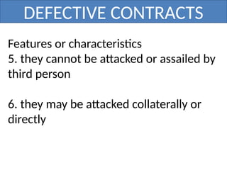 DEFECTIVE CONTRACTS for Students purposes | PPTX