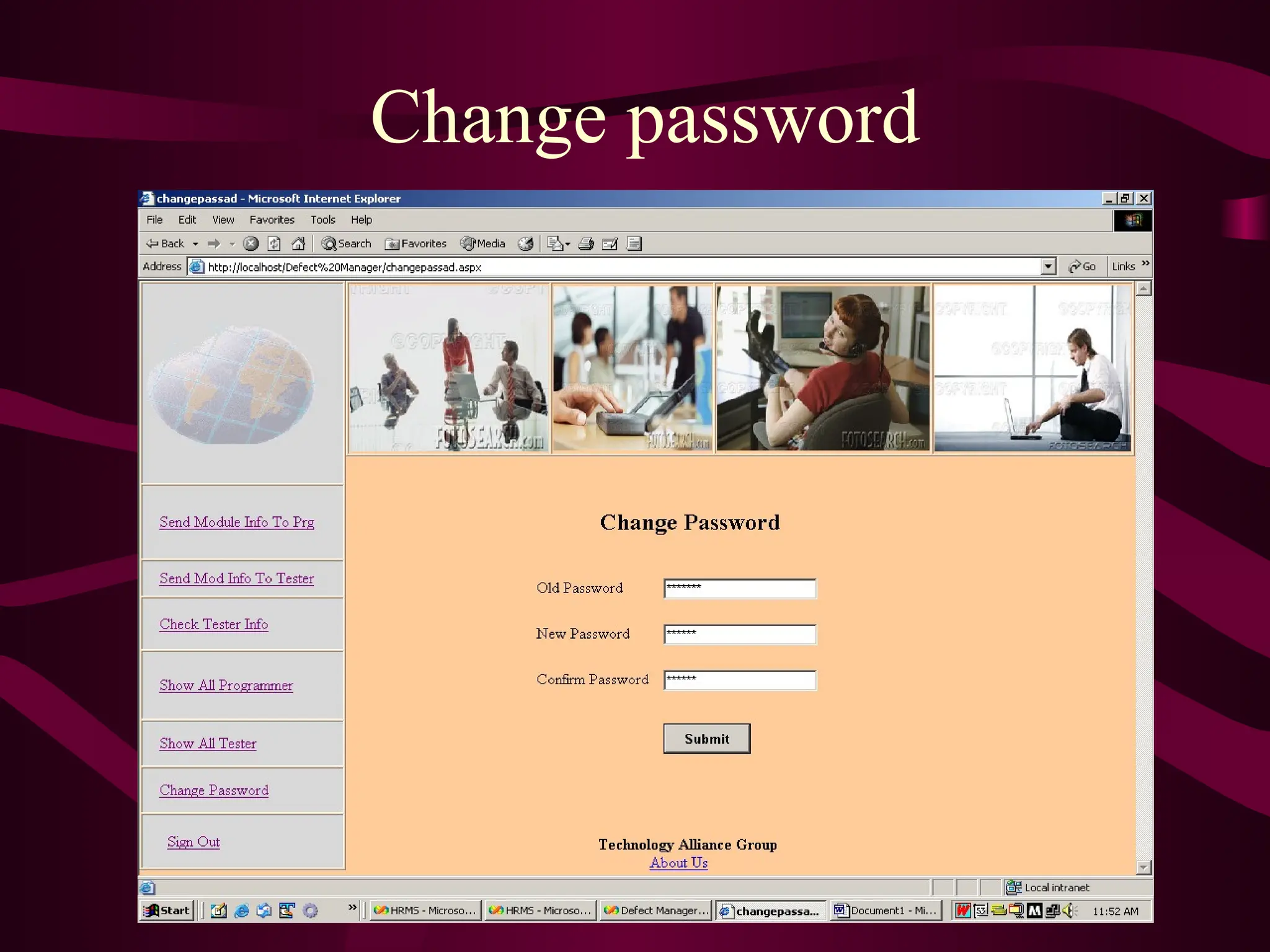 Change password
 