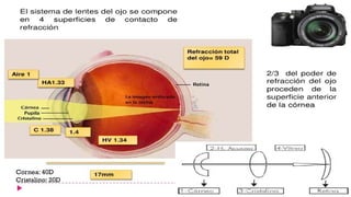 Cornea: 40D
Cristalino: 20D
 