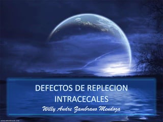 DEFECTOS DE REPLECION
    INTRACECALES
 Willy Andre Zambrano Mendoza
 