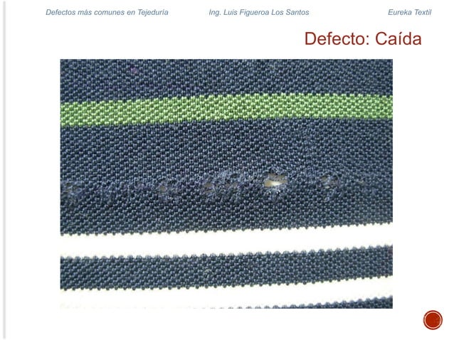 Defectos en tela provenientes de la Tejeduría